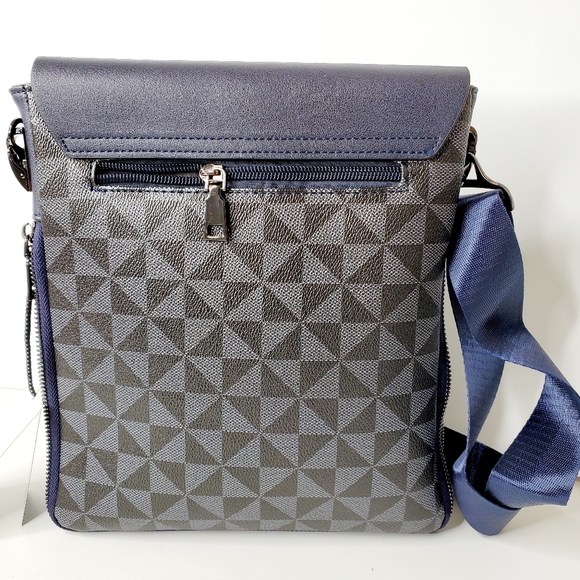 Classic Fashion Men's Blue Messenger Expandable Crossbody Shoulder Bag - Picture 5 of 14